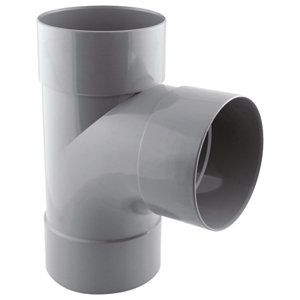 Té pied de biche PVC - 87 ° F/F Ø 125 mm