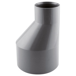 Réduction excentrée en PVC M/F 100x50 mm