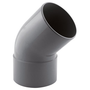 Coude PVC pour l'évacuation gravitaire des eaux usées et pluviales - 45 ° M/F Ø 100 mm