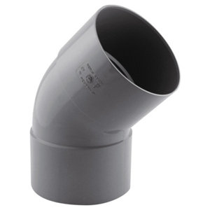 Coude PVC pour l'évacuation gravitaire des eaux usées et pluviales - 45 ° F/F Ø 100 mm