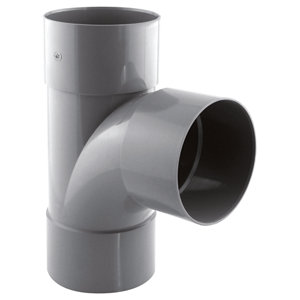 Té pied de biche PVC - 87 ° F/F Ø 100 mm