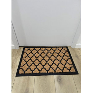 Tapis intérieur ou extérieur abrité "Panama coco" beige - 40x60 cm 
