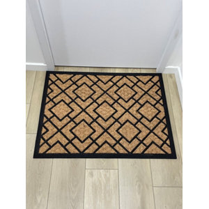 Tapis intérieur ou extérieur abrité "Panama coco" beige - 60x80 cm 