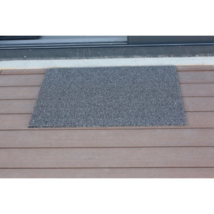 Tapis intérieur ou extérieur abrité grattant gris - 60x80 cm 