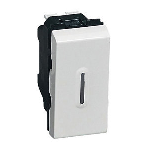 Interrupteur lumineux 2 modules Mosaic™ Blanc - 10 ampères - 230 V