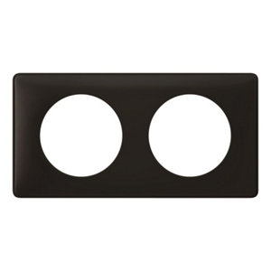 Plaque 2 POSTES CELIANE coloris Noir