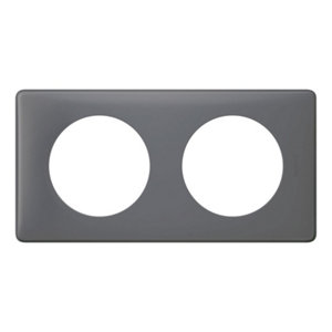 Plaque 2 POSTES CELIANE coloris Gris ardoise