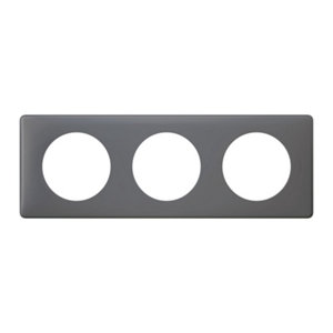 Plaque 3 POSTES CELIANE coloris Gris ardoise