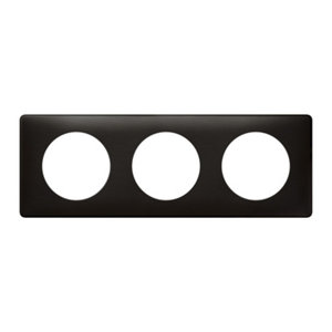 Plaque 3 POSTES CELIANE coloris Carbone