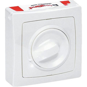Interrupteur variateur saillie Blanc - 300 W