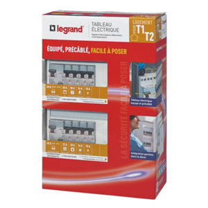 Tableau monté câblé 2 rangées 26 modules T1/T2