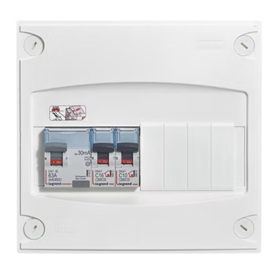 LEGRAND Tableau Électrique Pré équipé 1 Rangée Drivia Equipé de Disjoncteurs + 1 Interrupteur Différentiel 30mA Spécial Extension Cuisine ou Cellier Fabriqué En France - vue 3