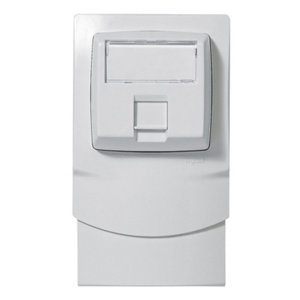 Lot 1 cadre + 1 prise RJ 45 multimédia - Ep. 12.5 mm