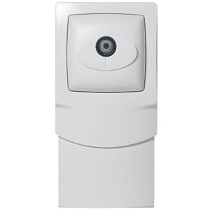 Cadre saillie blanc 1 poste avec prise SAT pour moulure 16 mm