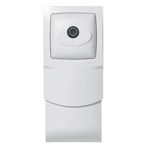 Cadre saillie blanc 1 poste avec prise télévision pour plinthe