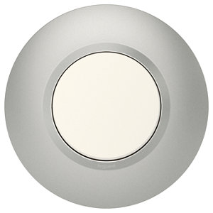 Plaque 1 poste rond "Dooxie" aluminium