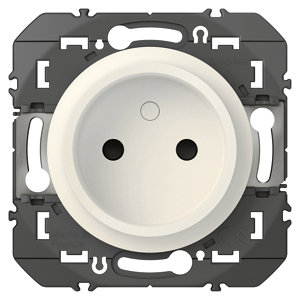 Prise 2 pôles "Dooxie" blanc