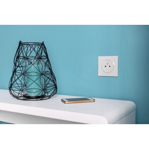 Prise 2 pôles + terre affleurante "Dooxie" blanc