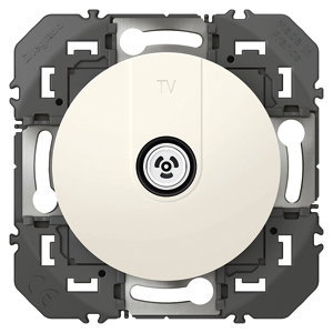Prise TV mâle étoile blindée "Dooxie" blanc