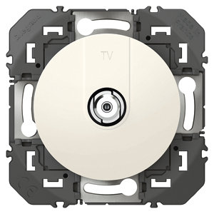 Prise TV type F blindée "Dooxie" blanc