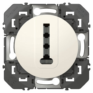 Prise téléphone en "T" "Dooxie" blanc