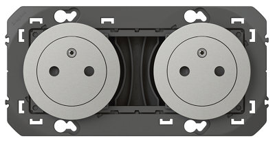 Legrand Dooxie double prise 2P+T - vue 3