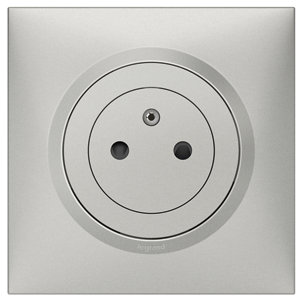 Lot 10 prises 2 pôles + terre aluminium "Dooxie"