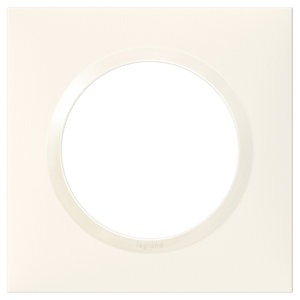 Plaque 1 poste carrée "Dooxie" blanc