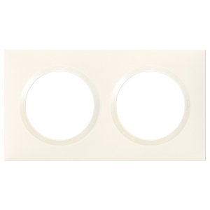 Plaque 2 postes carrée "Dooxie" blanc