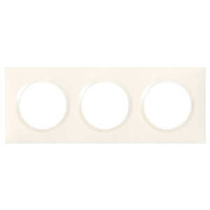 Plaque 3 postes carrée "Dooxie" blanc