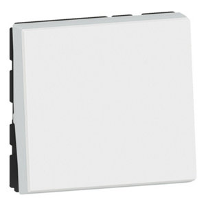 Interrupteur va-et-vient lumineux 2 modules "Mosaic" blanc