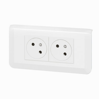 Prise 2 x 2 pôles + Legrand Mosaïc