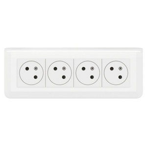 Bloc quadruple prises précâblées