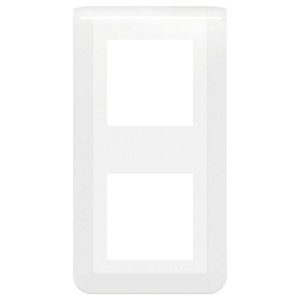 Plaque 2 x 2 modules vertical "Mosaic" blanc