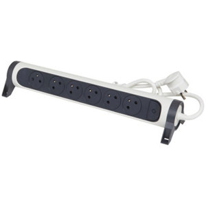 Bloc rotative banc et noir 6x2 prises + terre