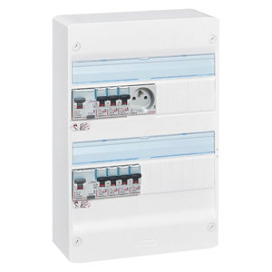 Tableau monté câblé - 2 rangées 2 ID 7 DISJ + Prise 2P+T