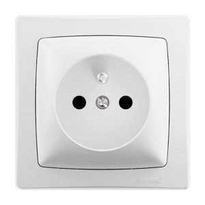 Prise de courant 2p+t  en saillie blanche 72x72x38 mm