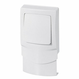 Va-et-vient cadre vertical 12,5mm composable Appareillage saillie blanc