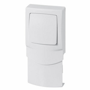 Va-et-vient cadre vertical 16mm appareillage saillie blanc