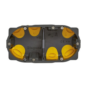 Boîte à encastrer Eco Batibox profondeur 40 mm pour plaque de plâtre - 2 postes
