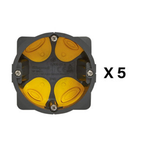 Lot de 5 boîtes d'encastrement BATIBOX ENERGY P.40 mm, Diam. 67 mm