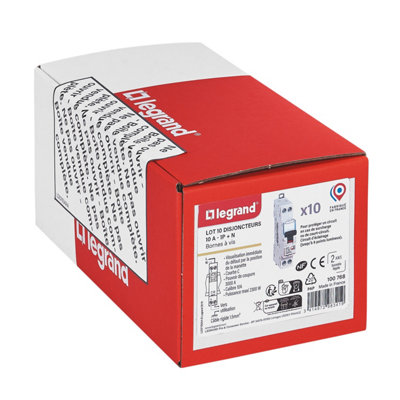 Disjoncteur DNX³ 1P+N lot de 10 Legrand