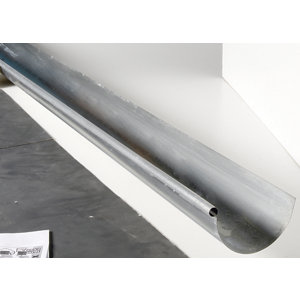 Profil gouttière demi-ronde de 25 en zinc, L. 2 m