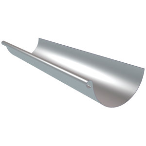 Profil gouttière demi-ronde de 25 en zinc, L. 4 m