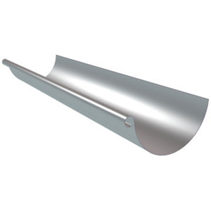 Profil gouttière demi-ronde de 33 en zinc, L. 2 m
