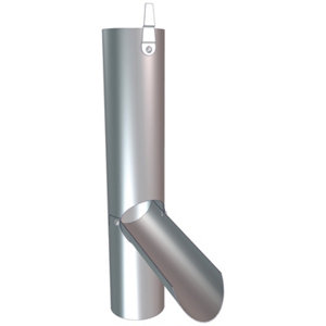 Récupérateur à clapet en zinc, Ø 80 mm