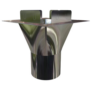 Adaptateur en inox Ø 180 mm 25x25 cm