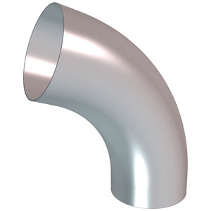 Coude cintré en zinc Ø 80 mm Ép. 0,65 mm.