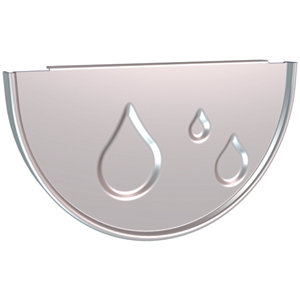 Fond de gouttière simple à souder de 25, en zinc