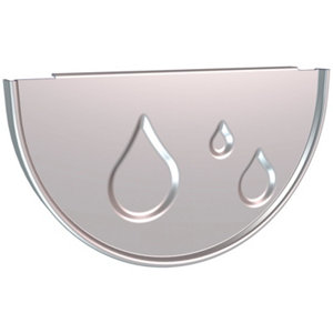 Fond de gouttière simple à souder de 33, en zinc